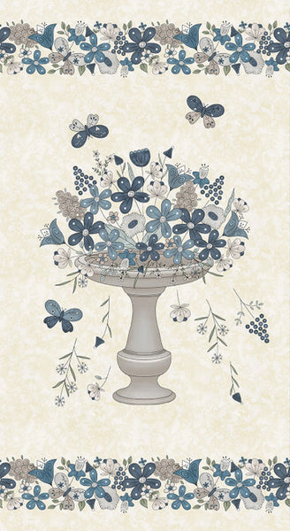 Henry Glass & Co. Butterflies And Blooms 3153P 33 Butterfly Bath 24" PANEL By The PANEL (not strictly by the yard)