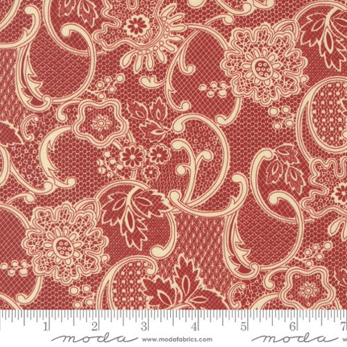 Moda - Lydia's Lace 31681 13 Crimson By The Yard