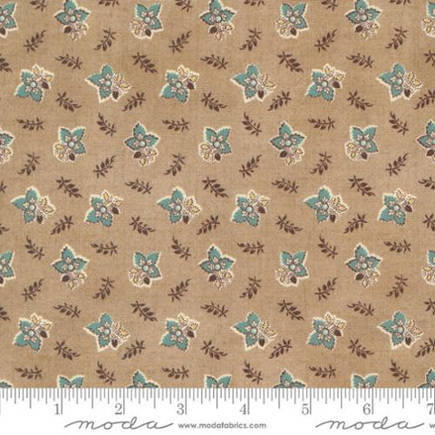 Moda - Lydia's Lace 31684 14 Toast Aqua By The Yard