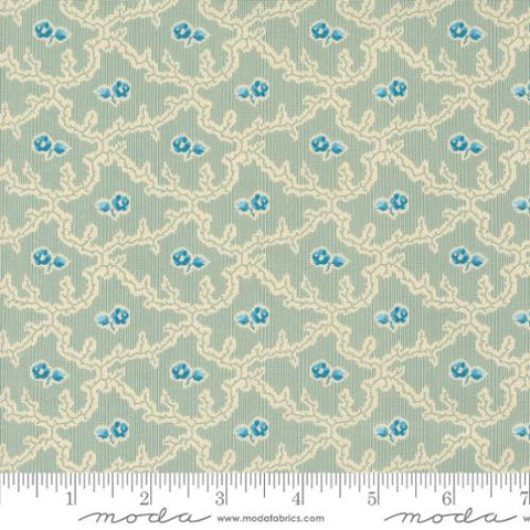 Moda - Lydia's Lace 31686 17 Aqua By The Yard