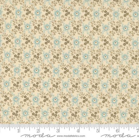 Moda - Lydia's Lace 31687 12 Biscuit Aqua By The Yard