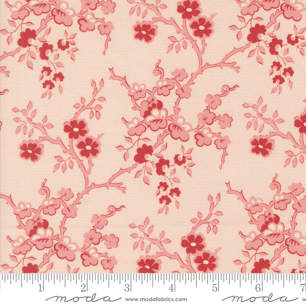 Moda Sally's Stitches 31710 12 Sweet Pink Flowering Quince By The Yard
