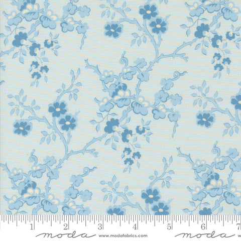 Moda Sally's Stitches 31710 13 Blue Sky Flowering Quince 1.875 YARDS