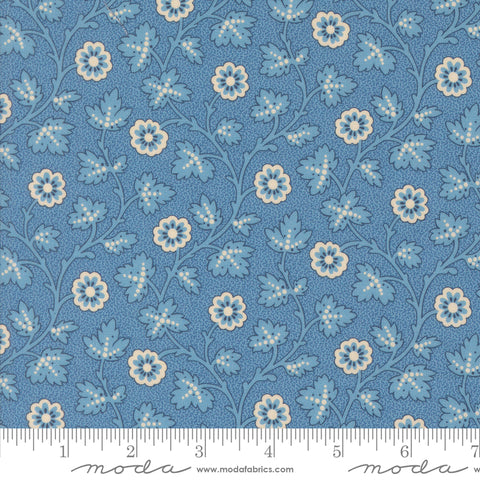 Moda Sally's Stitches 31711 13 Prussian Blue Trailing Moss 1.75 YARDS