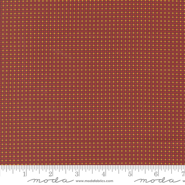 Moda Sally's Stitches 31718 14 Turkey Red Hopscotch Checks By The Yard