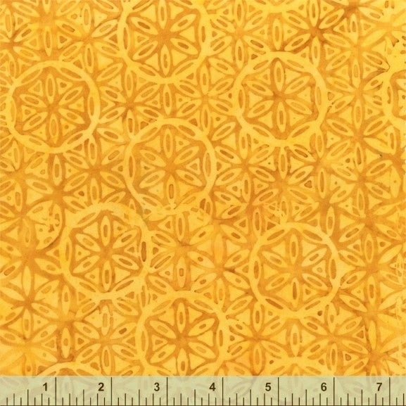 Anthology Batik - Be Colourful 3173Q X Yellow Medallion By The Yard