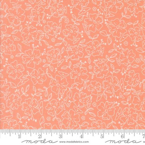 Moda - Dainty Meadow 31743 19 Coral By The Yard