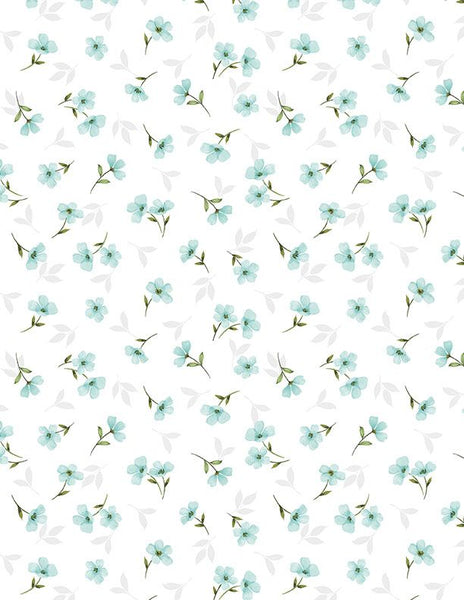 Wilmington Gentle Meadow 32115 147 White Small Floral Toss By The Yard