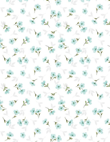 Wilmington Gentle Meadow 32115 147 White Small Floral Toss By The Yard