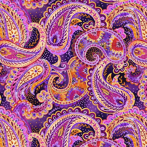 Blank Quilting Petra 3271 55 Paisley Purple By The Yard