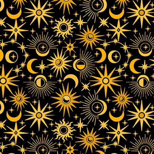 Blank Quilting Celestial Galaxy 3286 99 Black Stars The Yard