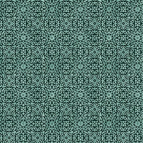 Henry Glass & Co. Chicken Shack 3309 76 Teal Foulard Tiles By The Yard