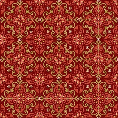 Henry Glass & Co. Chicken Shack 3310 88 Red Medallion Tiles By The Yard