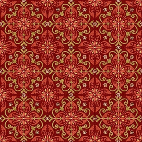 Henry Glass & Co. Chicken Shack 3310 88 Red Medallion Tiles By The Yard