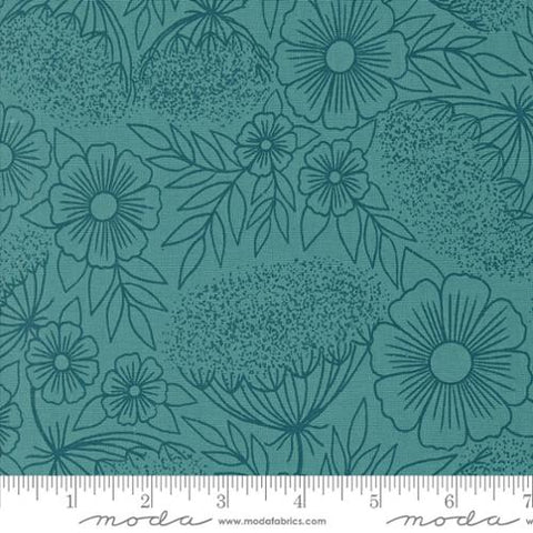 Moda - Field Of Flowers 3314 15 Turquoise By The Yard