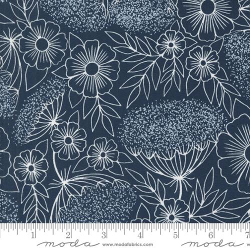 Moda - Field Of Flowers 3314 19 Navy By The Yard