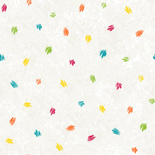 Blank Quilting Colorburst 3349 01 Marshmallow Smudge Dots By The Yard