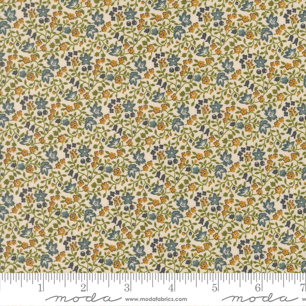 Moda Chelsea Garden 33857 24 Porcelain Peacock Ambling Vine By The Yard