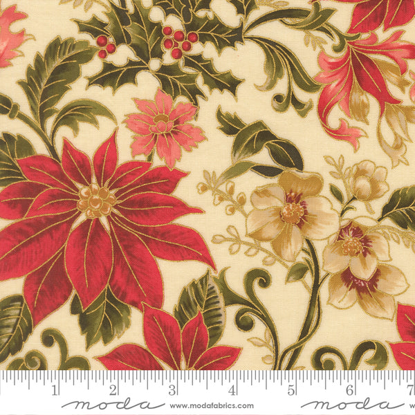 Moda  Merry Manor 33860 11M Cream Large Floral By The Yard