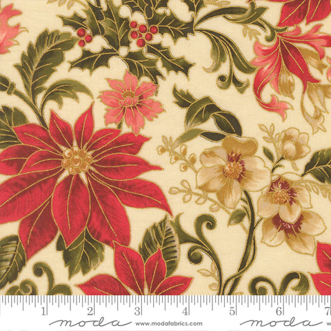 Moda  Merry Manor 33860 11M Cream Large Floral By The Yard