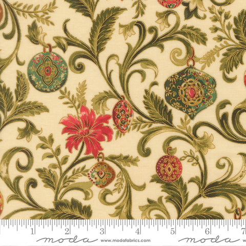 Moda  Merry Manor 33861 11M Cream Twinkling Vine By The Yard