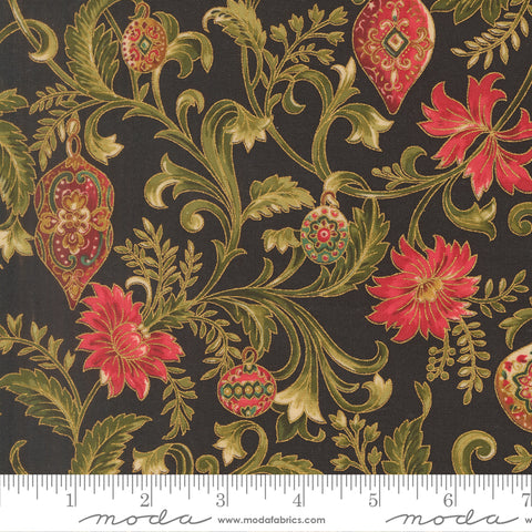Moda  Merry Manor 33861 14M Ebony Twinkling Vine By The Yard