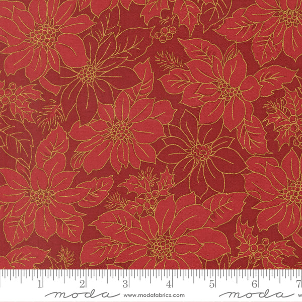 Moda  Merry Manor 33862 12M Crimson Floral Damask By The Yard