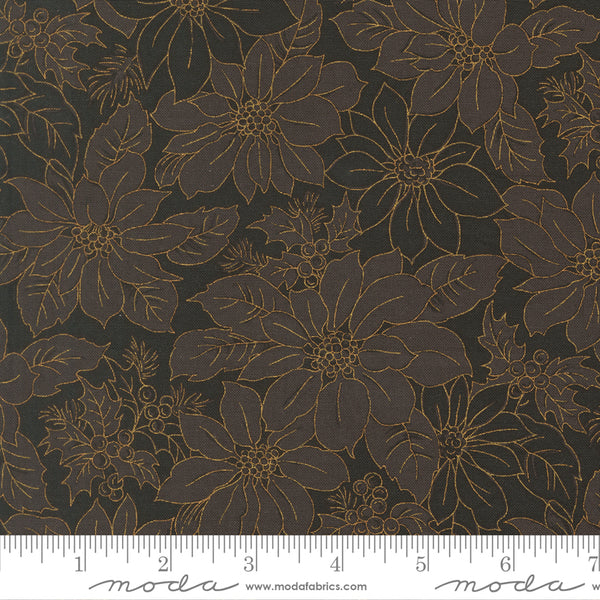 Moda  Merry Manor 33862 14M Ebony Floral Damask By The Yard