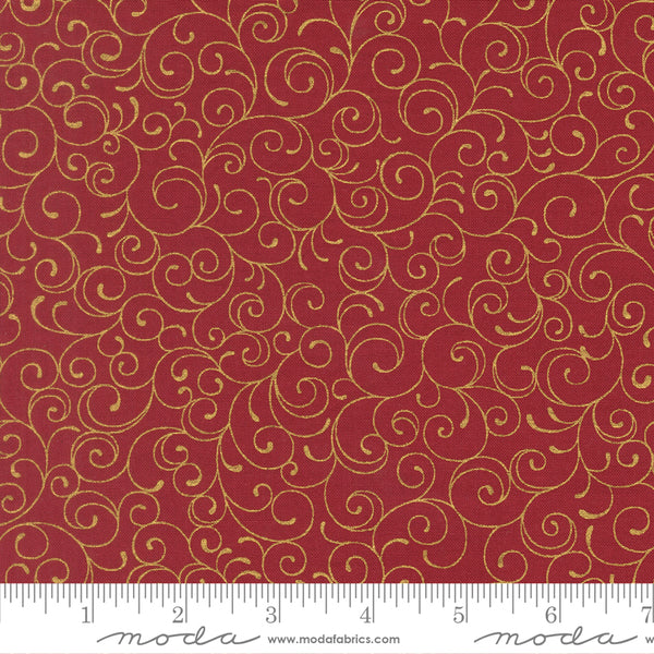Moda  Merry Manor 33865 12M Crimson Swirls By The Yard
