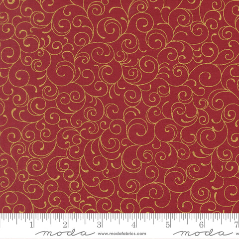 Moda  Merry Manor 33865 12M Crimson Swirls By The Yard