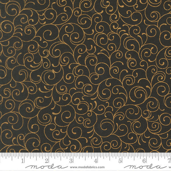 Moda  Merry Manor 33865 14M Ebony Swirls By The Yard