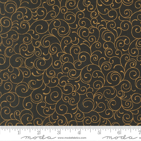 Moda  Merry Manor 33865 14M Ebony Swirls By The Yard