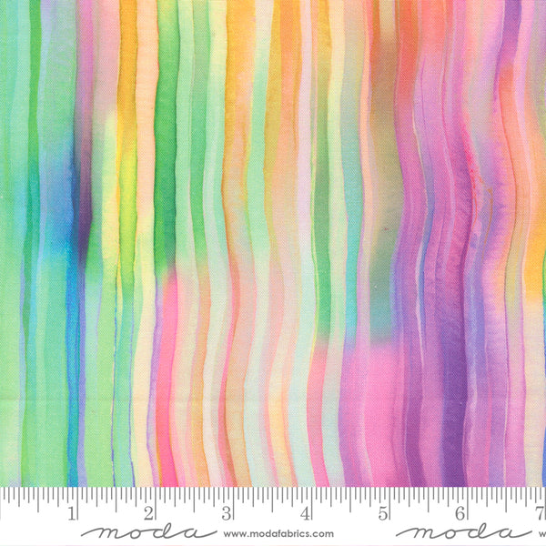 Moda Gradients Gallery 33893 11 Rainbow Brushstroke Stripes By The Yard