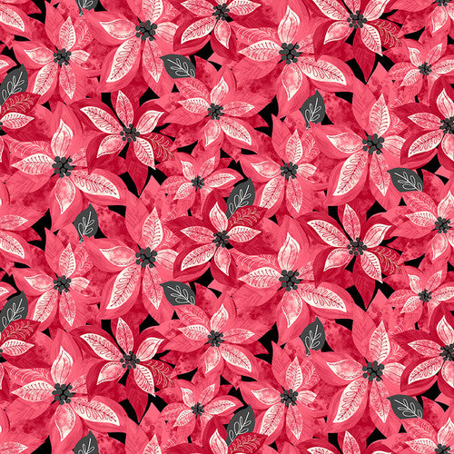 Blank Quilting Holiday Style 3396 88 Red Poinsettias By The Yard