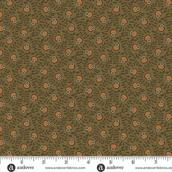 Andover Jamestown 3446 G Olive Growing Vine By The Yard