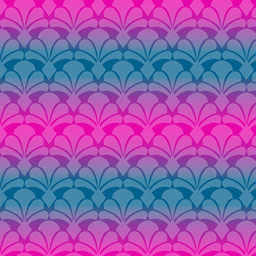Blank Quilting Peacock Alley 3447 22 Rayures Ombre Fucshia Par Cour