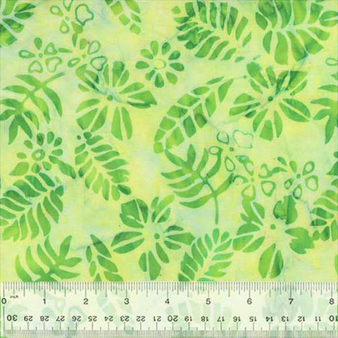 Anthology Batik – Bright Summer – 3475Q X Tropische Blätter, Minze, Meterware