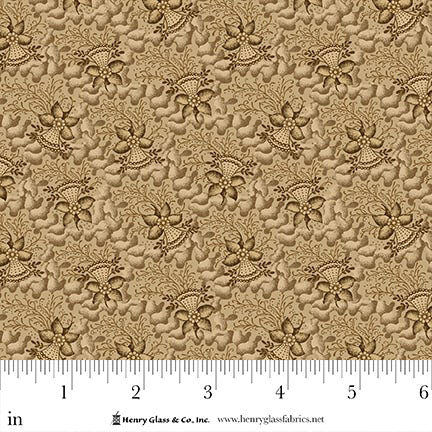 Henry Glass & Co. Philomena 3476 44 Cream Coral Fan By The Yard