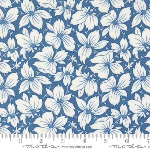 Moda - Denim Daisies 35381 17 Denim Packed Floral By The Yard