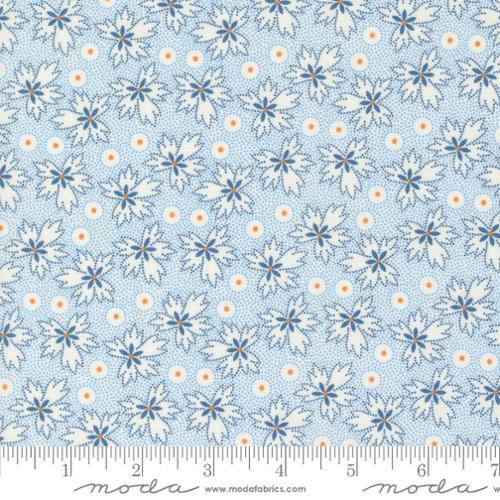 Moda - Denim Daisies 35385 11 Stonewashed Dotty Floral By The Yard