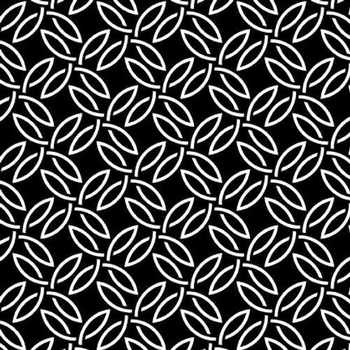 Blank Paradox II 3559 99 Black Stylized Leaves By The Yard