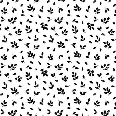 Blank Quilting Paradox II 3565 01 White Leaves By The Yard