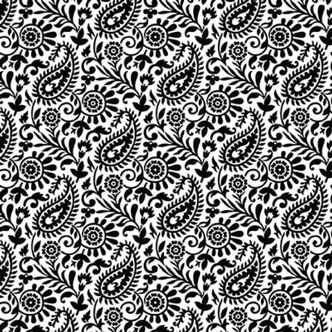 Blank Quilting Paradox II 3570 01 White Paisley By The Yard