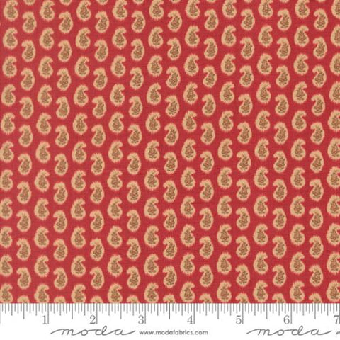 Moda Le Jardin Rouge 36157 11 Rouge Campanule Paisley By The Yard