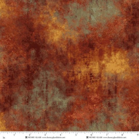 Henry Glass & Co. Oak & Berries 3649 83 Autumn Grungy Texture By The Yard