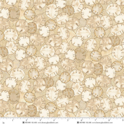 Henry Glass & Co. Oak & Berries 3651 44 Cream Silver Dollars Petals By The Yard