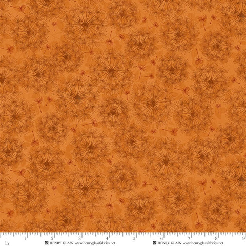 Henry Glass & Co. Oak & Berries 3654 35 Rust Dandelion Monotone By The Yard