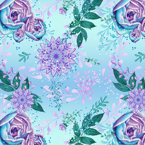 Blank Quilting Gypsy Violet 3656 11 Light Blue Flowers By The Yard