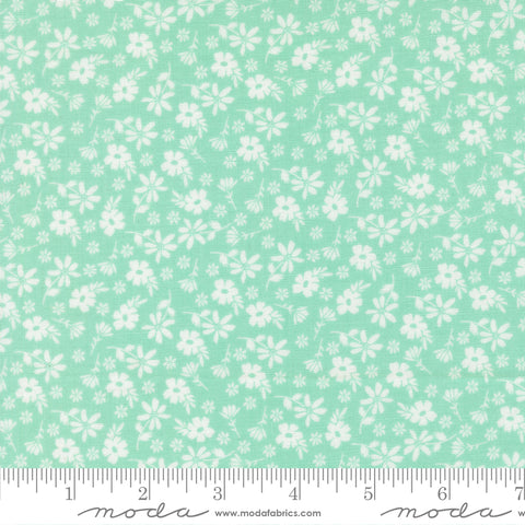 Moda Delightfully Yours 37701 17 Aqua Blossoms By The Yard
