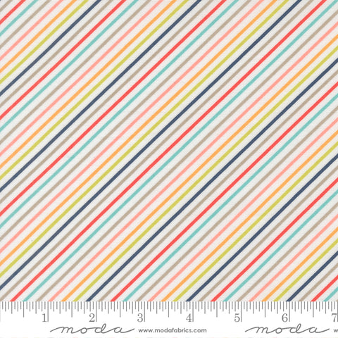 Moda Delightfully Yours 37708 11 Cloud Bias Stripe By The Yard